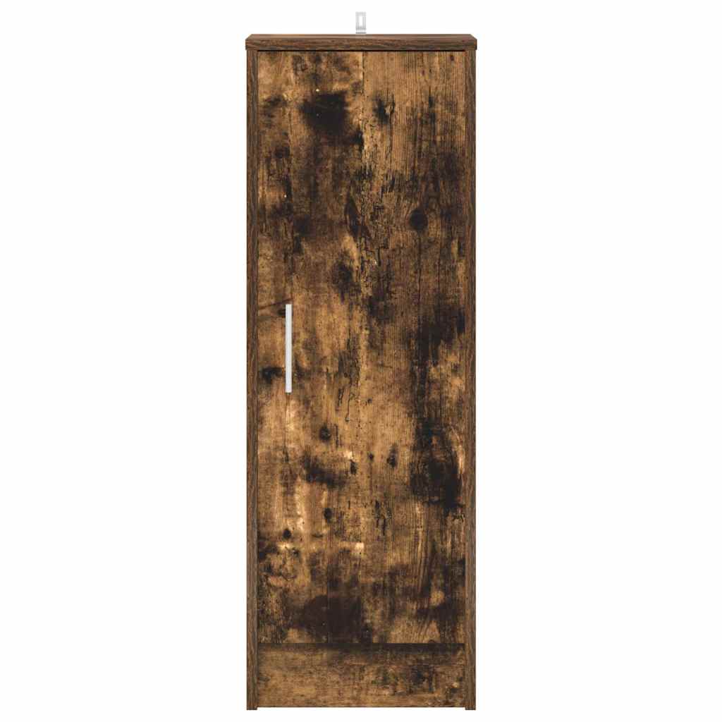 816017 vidaXL Shoe Cabinet Smoked Oak 32x35x92 cm Engineered Wood