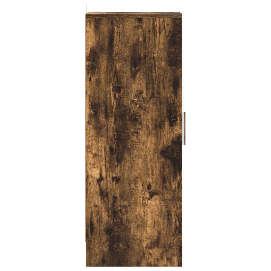 816017 vidaXL Shoe Cabinet Smoked Oak 32x35x92 cm Engineered Wood