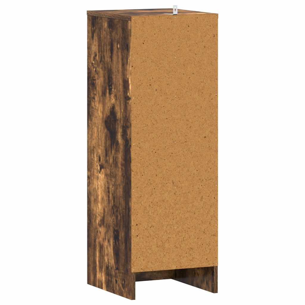 816017 vidaXL Shoe Cabinet Smoked Oak 32x35x92 cm Engineered Wood