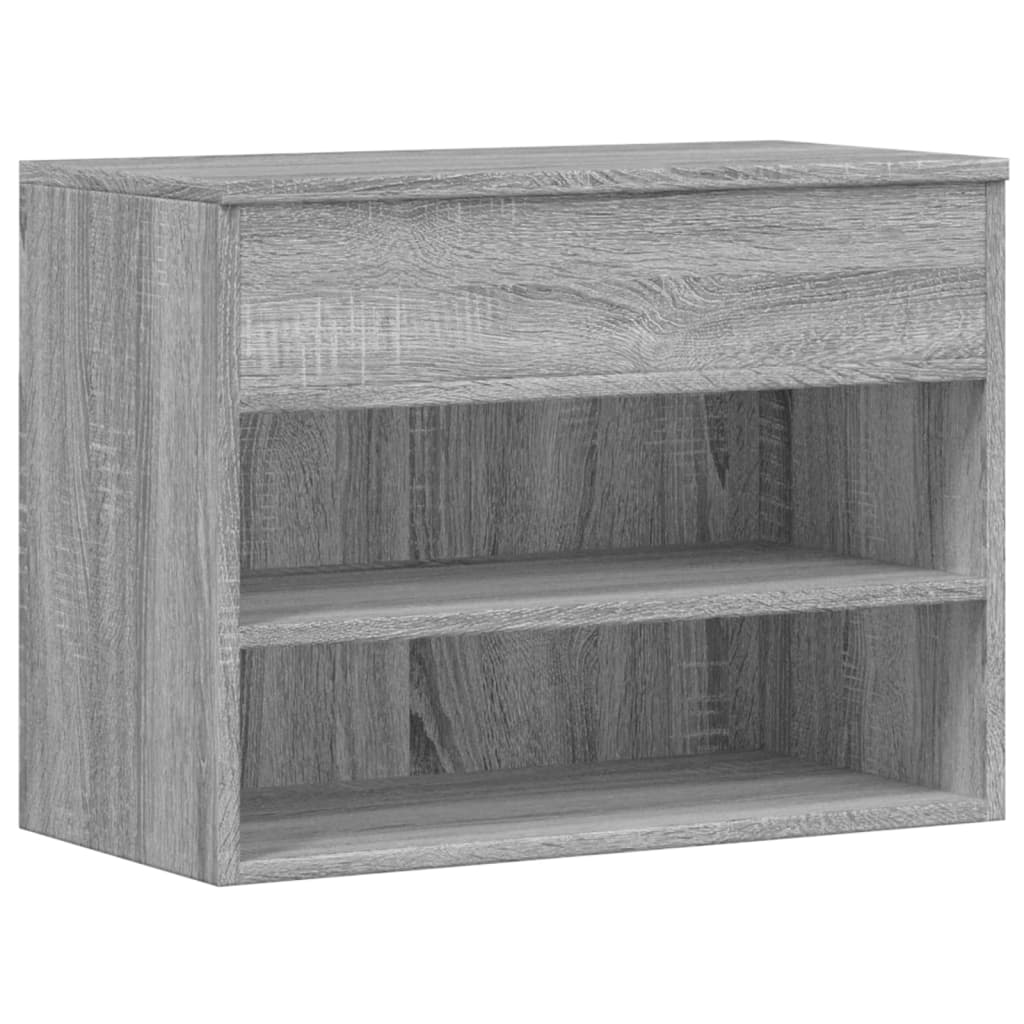 Shoe Bench Grey Sonoma 60x30x45 cm Engineered Wood