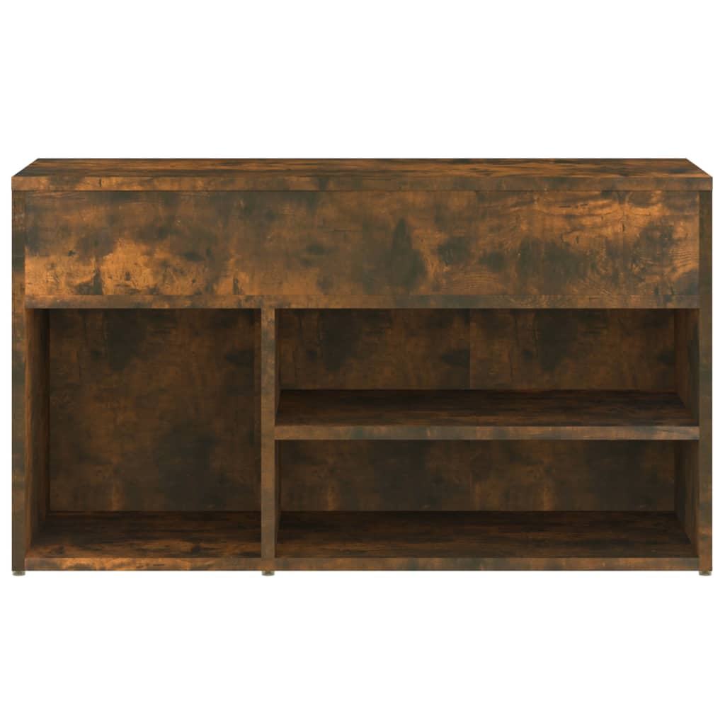 Shoe Bench Smoked Oak 80x30x45 cm Engineered Wood