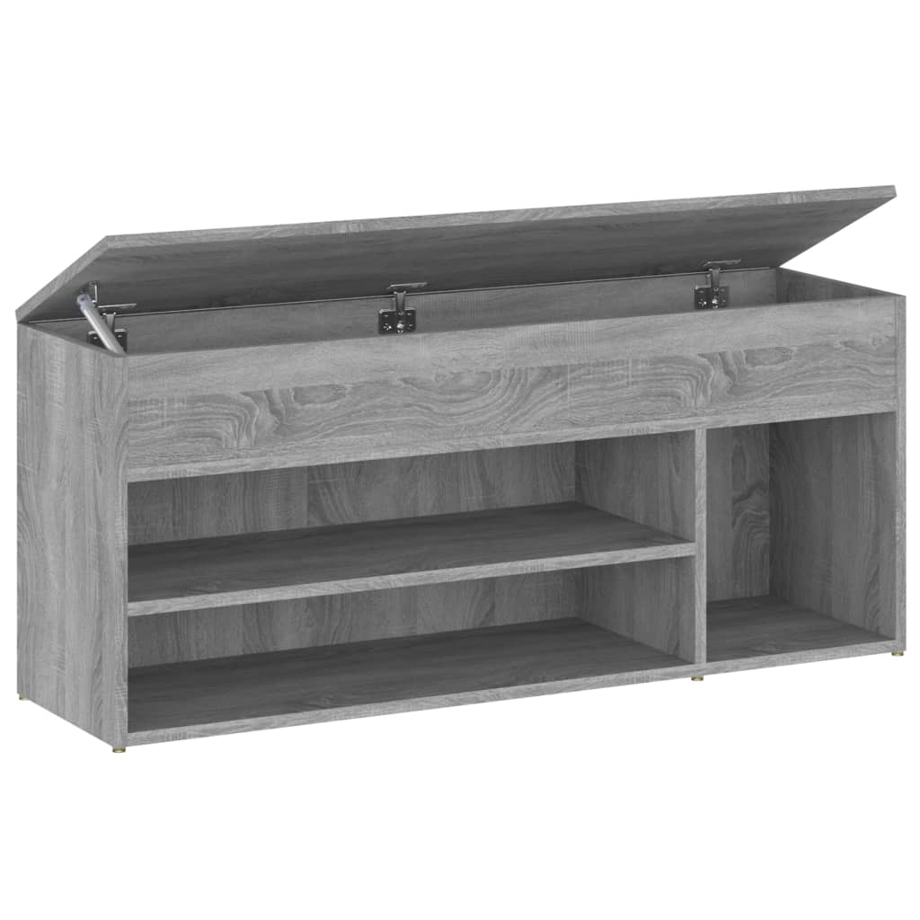 Shoe Bench Grey Sonoma 105x30x45 cm Engineered Wood