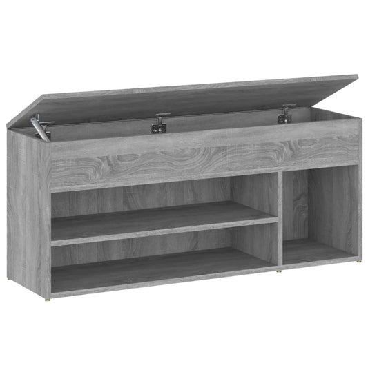 Shoe Bench Grey Sonoma 105x30x45 cm Engineered Wood