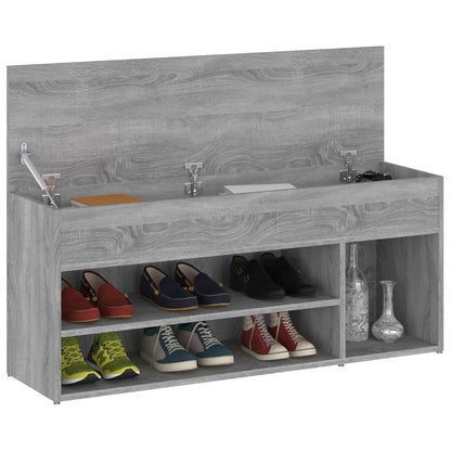 Shoe Bench Grey Sonoma 105x30x45 cm Engineered Wood