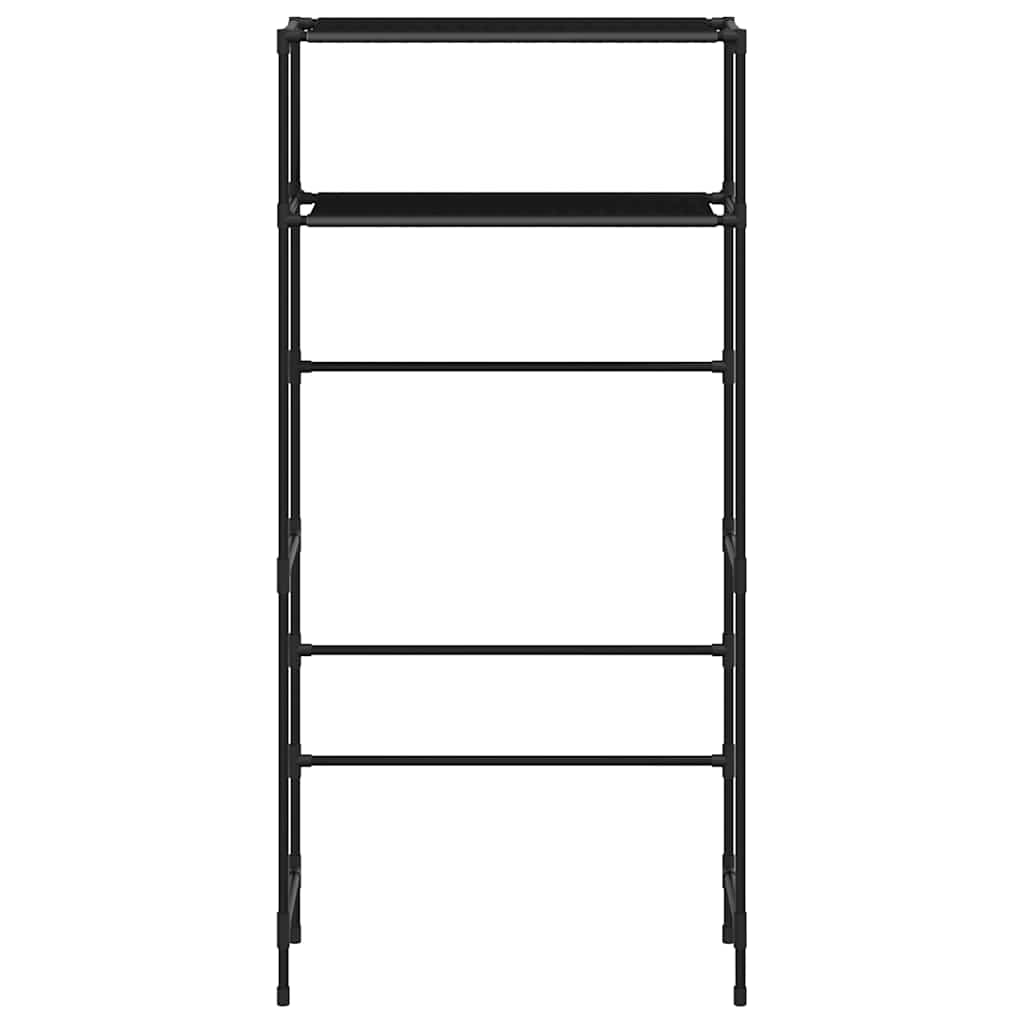 2-Tier Storage Rack over Washing Machine Black 69x28x143 cm Iron