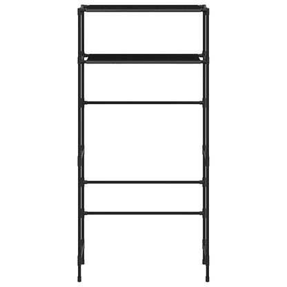 2-Tier Storage Rack over Washing Machine Black 69x28x143 cm Iron