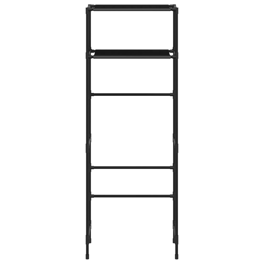 2-Tier Storage Rack over Toilet Black 53.5x28x143 cm Iron