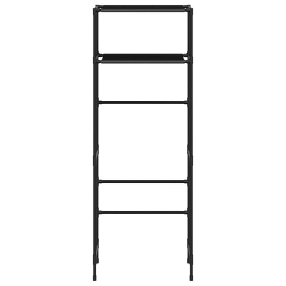 2-Tier Storage Rack over Toilet Black 53.5x28x143 cm Iron