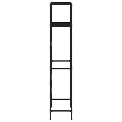 2-Tier Storage Rack over Toilet Black 53.5x28x143 cm Iron