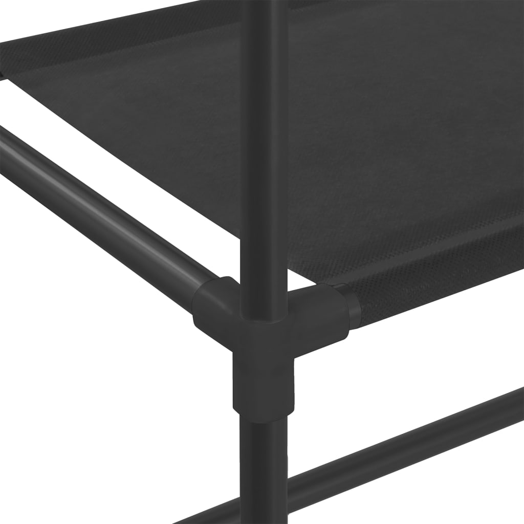 2-Tier Storage Rack over Toilet Black 53.5x28x143 cm Iron