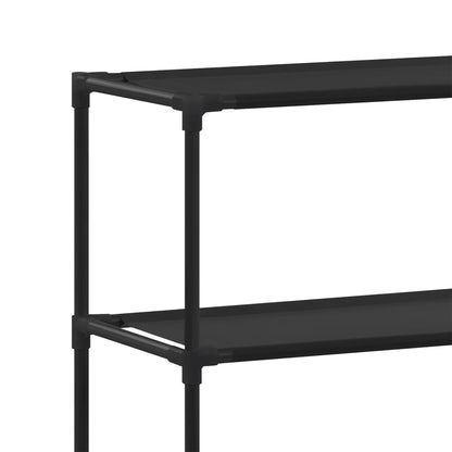 2-Tier Storage Rack over Toilet Black 53.5x28x143 cm Iron