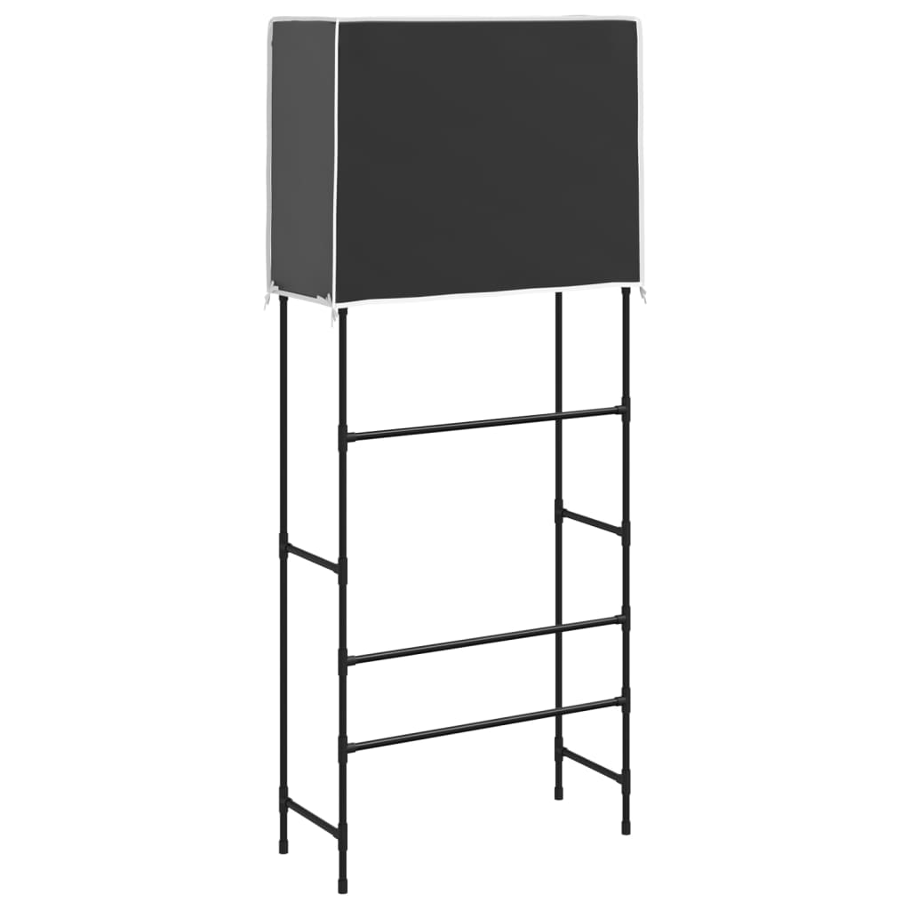 2-Tier Storage Rack over Laundry Machine Black 71x29.5x170.5 cm Iron