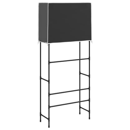 2-Tier Storage Rack over Laundry Machine Black 71x29.5x170.5 cm Iron