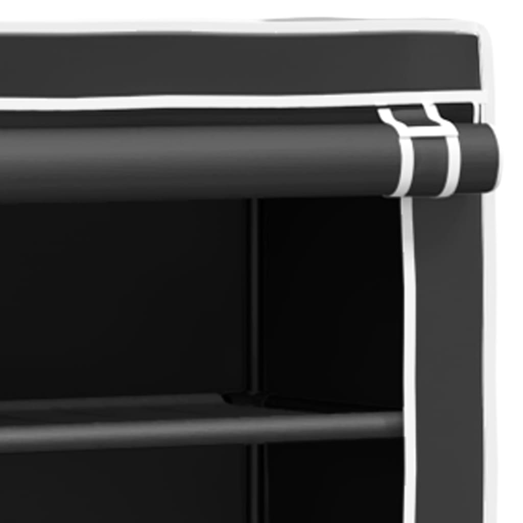 2-Tier Storage Rack over Laundry Machine Black 71x29.5x170.5 cm Iron