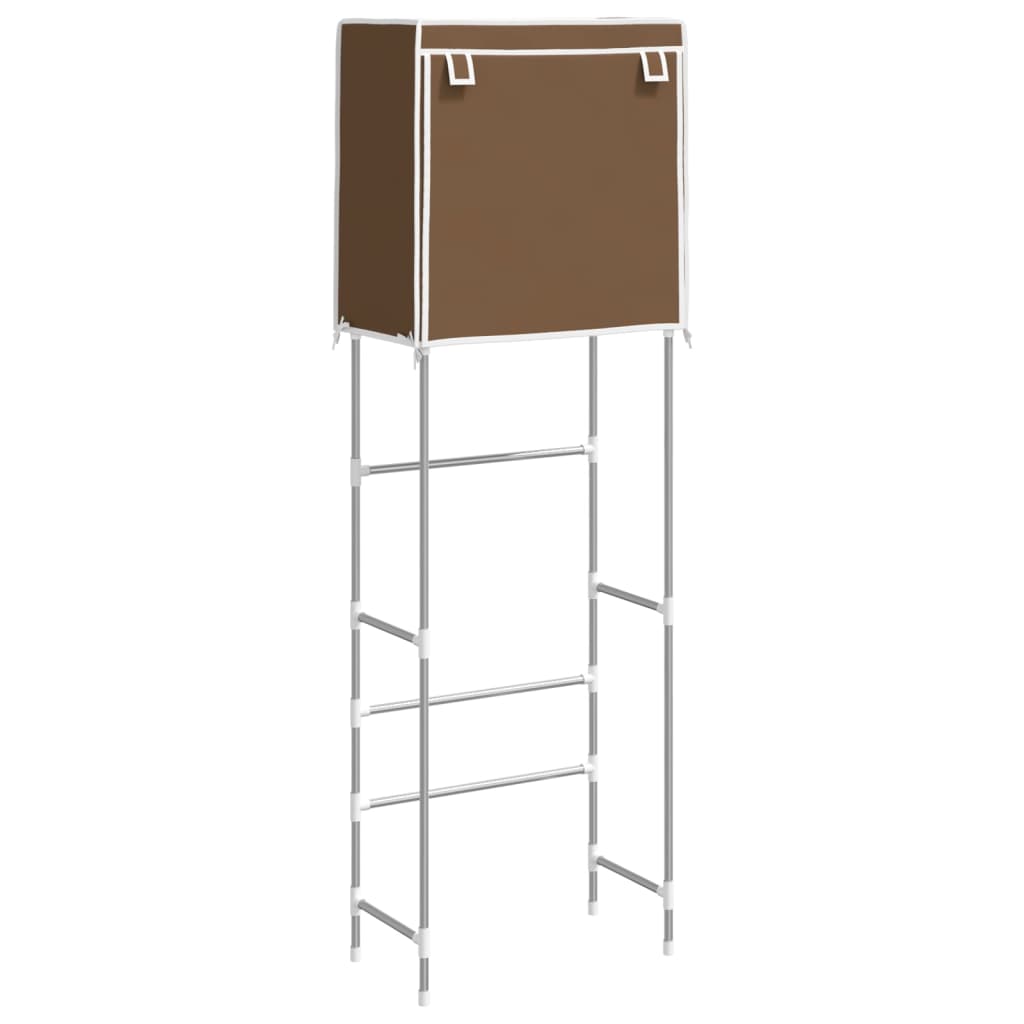 2-Tier Storage Rack over Toilet Brown 56x30x170 cm Iron