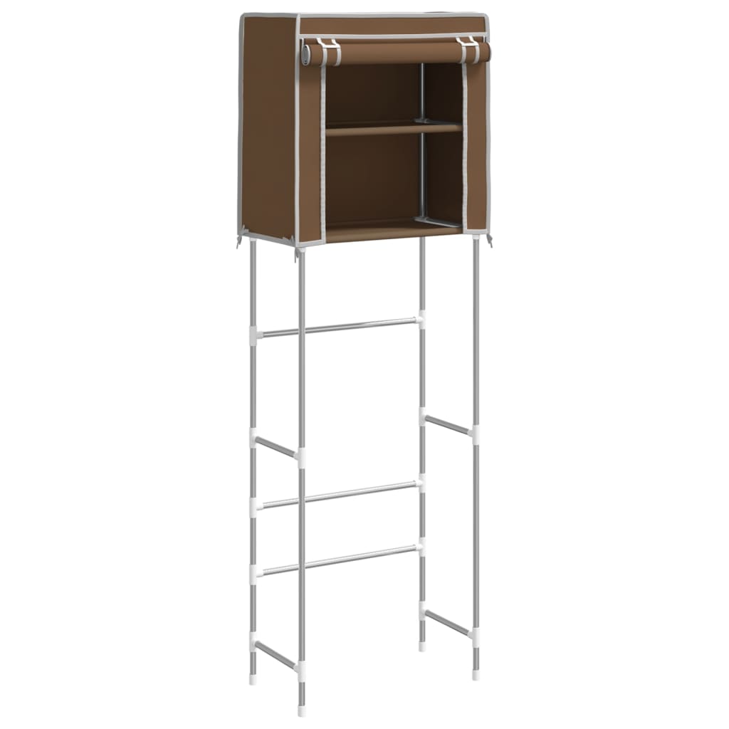 2-Tier Storage Rack over Toilet Brown 56x30x170 cm Iron