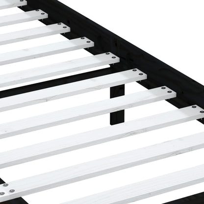 Bed Frame | Black | Solid pine wood | Double |  Durable  | Bed Frame