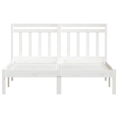 Bed Frame | White | Solid pine wood | 140x200 cm | Classic/Traditional
