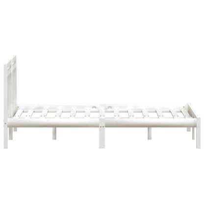 Bed Frame | White | Solid pine wood | 140x200 cm | Classic/Traditional
