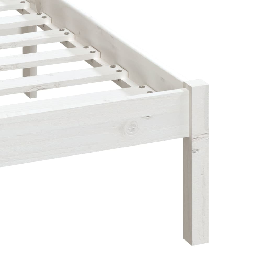 Bed Frame | White | Solid pine wood | 140x200 cm | Classic/Traditional