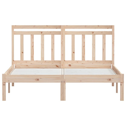 Bed Frame | Natural Pine | Solid Pine Wood | 150 x 200 cm