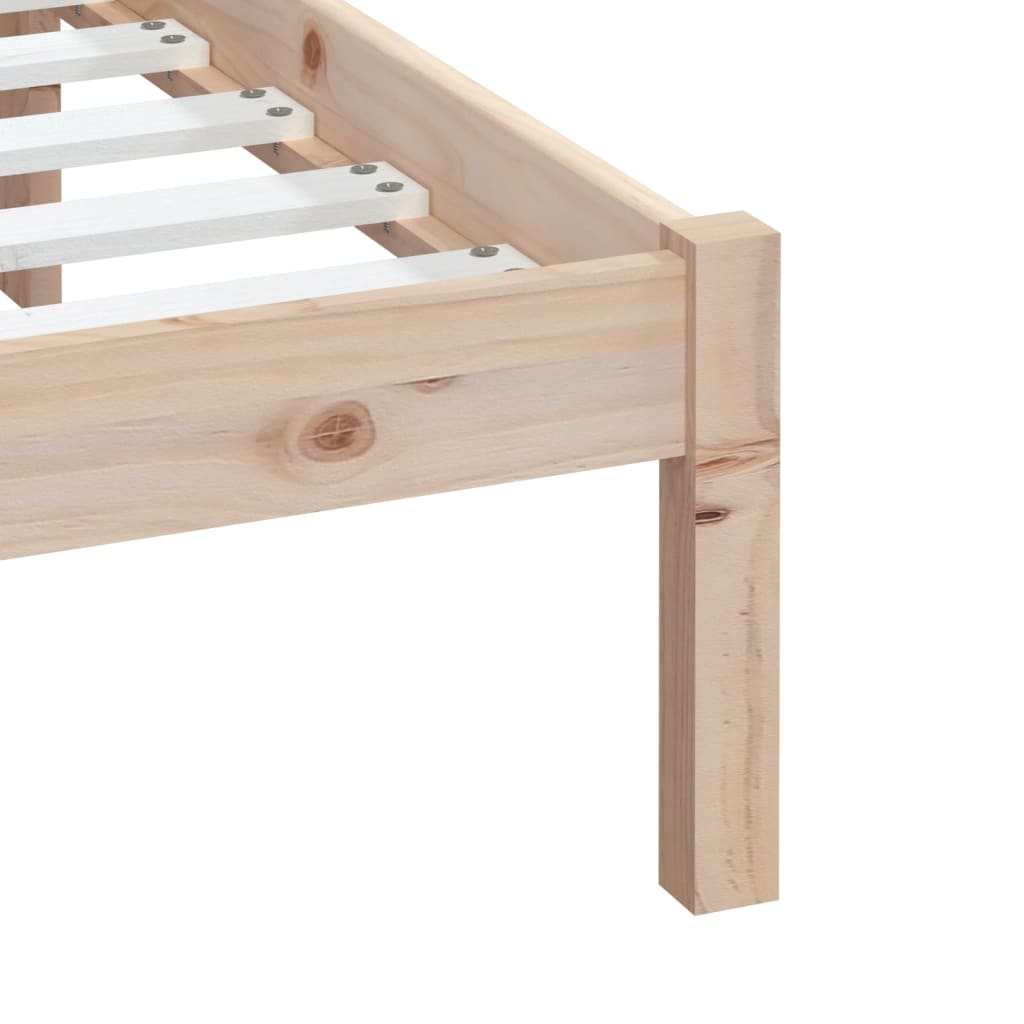 Bed Frame | Natural Pine | Solid Pine Wood | Durable | Bed Frame