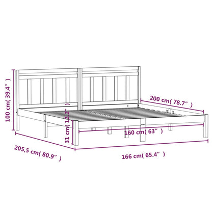Bed Frame | Natural Pine | Solid Pine Wood | Durable | Bed Frame