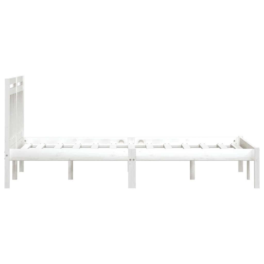 Bed Frame without Mattress White Super King Solid Wood