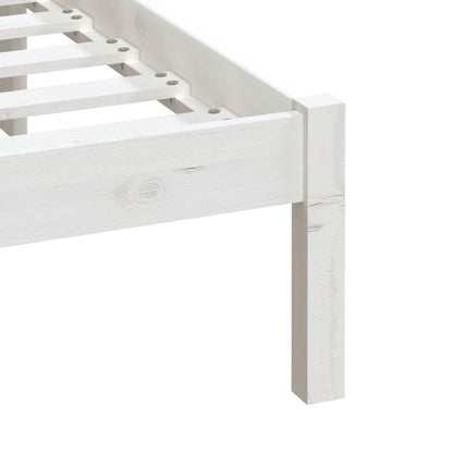 Bed Frame without Mattress White Super King Solid Wood