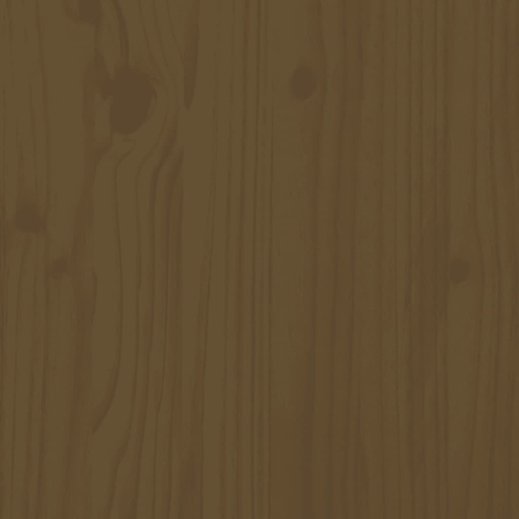 3100612 vidaXL Bed Frame without Mattress Honey Brown Solid Wood 200x200 cm (810040+814117)