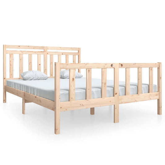Bed Frame without Mattress Solid Wood 160x200 cm
