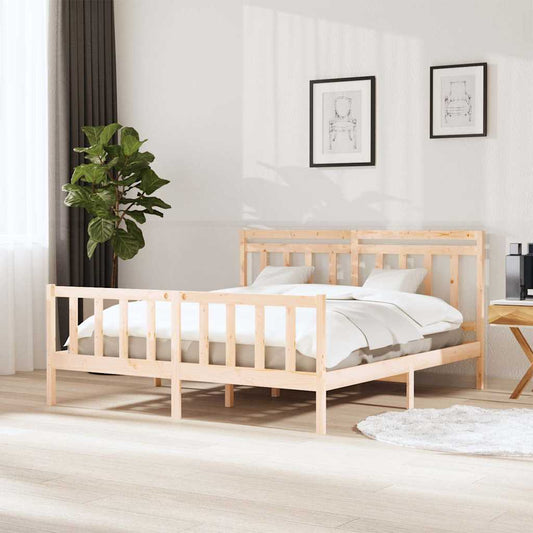 Bed Frame without Mattress Solid Wood 160x200 cm