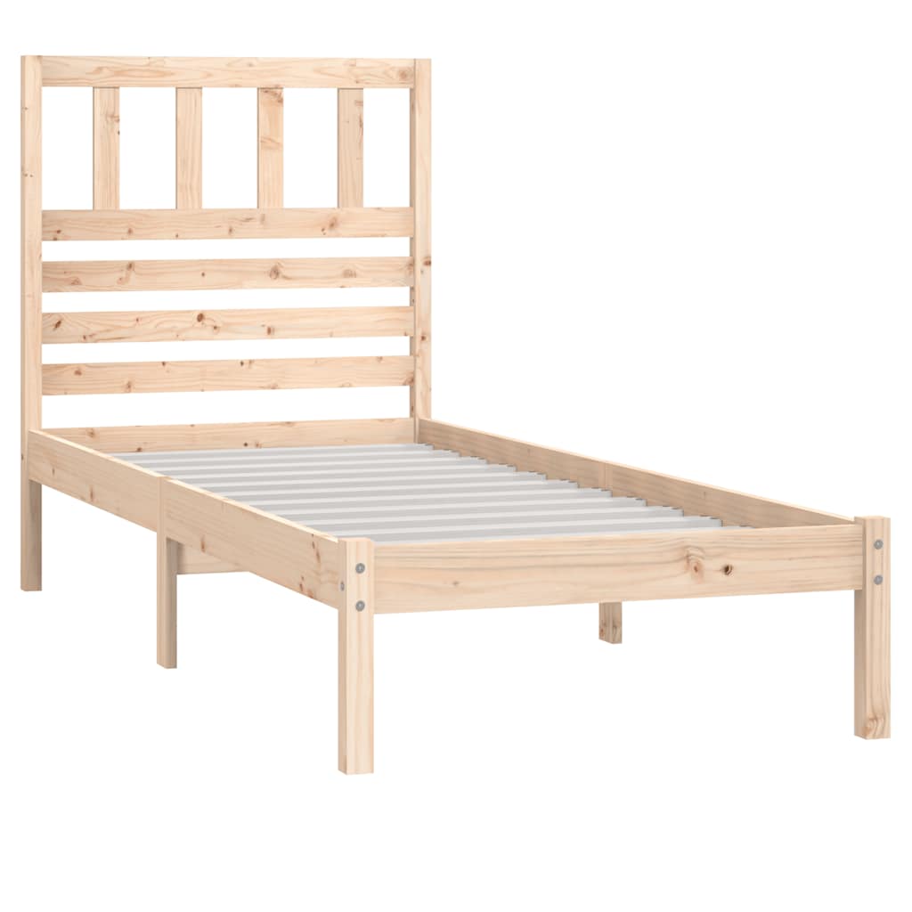 Bed Frame | Natural | Solid Pine wood | Single | Bed Frame | Rectangular