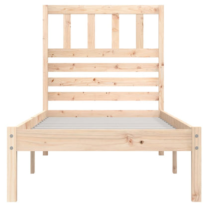 Bed Frame without Mattress Solid Wood Pine 90x200 cm