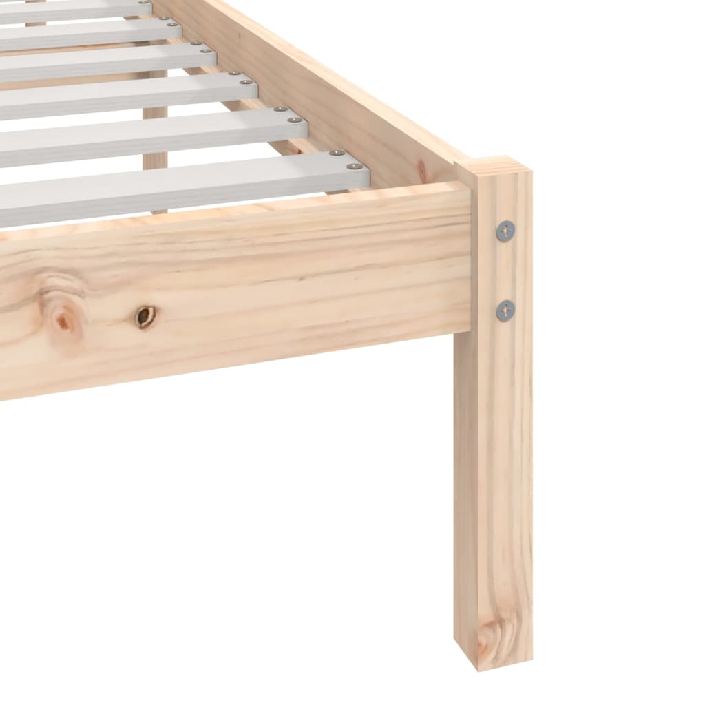 Bed Frame without Mattress Solid Wood Pine 90x200 cm
