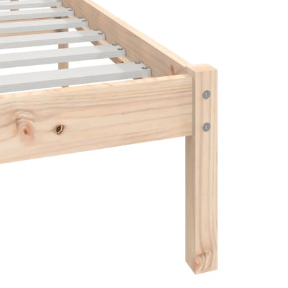 Bed Frame | Solid pine wood | 120 x 200 cm | Bed Frame | Rectangular