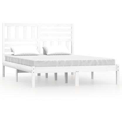 Bed Frame | White | Solid pine wood | Nice Design | Bed Frame