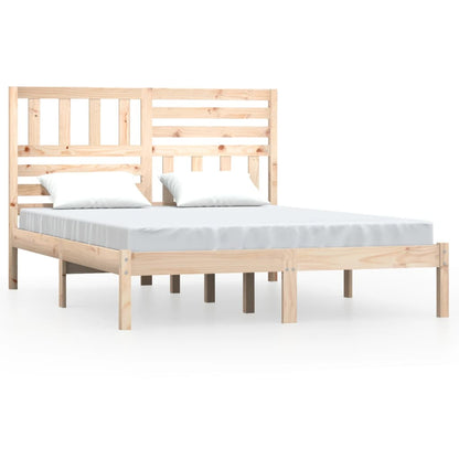 Bed Frame | Natural Wood | Solid Pine Wood | 160 x 200 cm | Durable