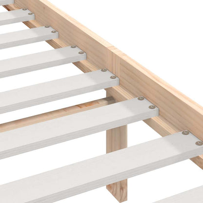 Bed Frame | Natural Wood | Solid Pine Wood | 200 x 200 cm | Lovely Design