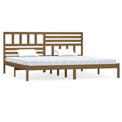Bed Frame | Honey Brown | Solid Pine Wood | 200x200 cm | Durable