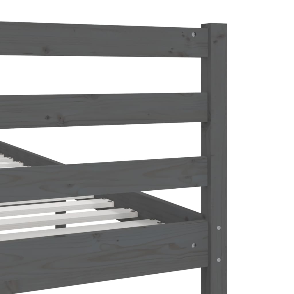 Bed Frame | Grey | Solid pine wood | Double | Durable | Bed Frame