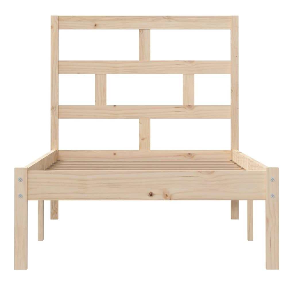 Bed Frame | Natural Wood | Solid Pinewood | Small Single | Modern