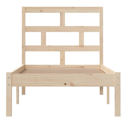 Bed Frame | Natural Wood | Solid Pinewood | Small Single | Modern