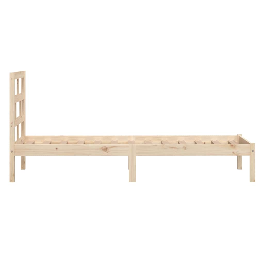 Bed Frame | Natural Wood | Solid Pinewood | Small Single | Modern
