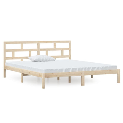 Bed Frame | Natural wood | Solid pine wood | 135 x 190 cm |  Durable