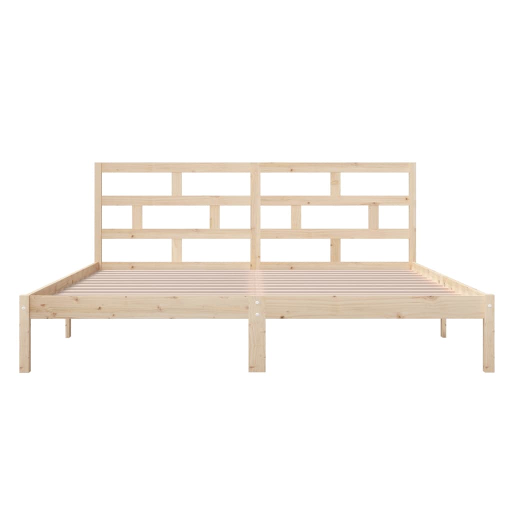 Bed Frame | Natural wood | Solid pine wood | 135 x 190 cm |  Durable