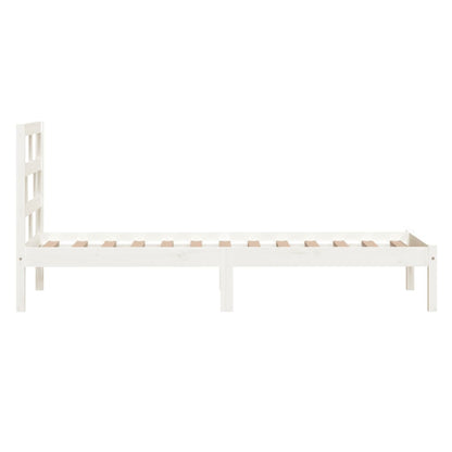 Bed Frame | White | Solid Pine Wood | Single | Single Bed Frame