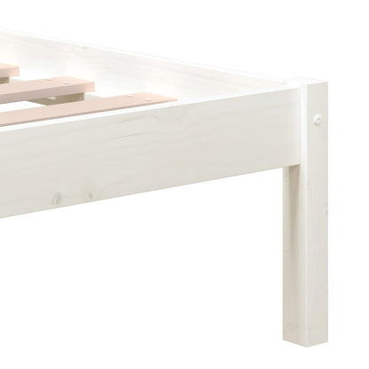 Bed Frame | White | Solid pine wood | 120 x 200 cm | Modern | Bed Frame
