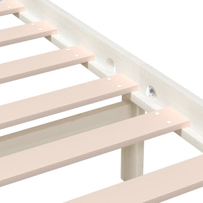 Bed Frame | White | Solid pine wood, plywood | Double | Modern