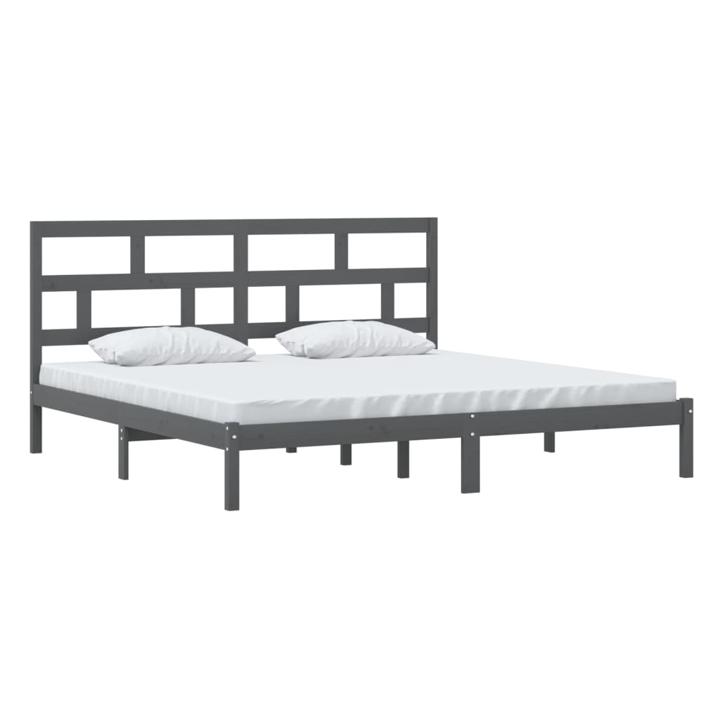 Bed Frame | Grey | Solid Pine Wood | Double | Classic/Traditional